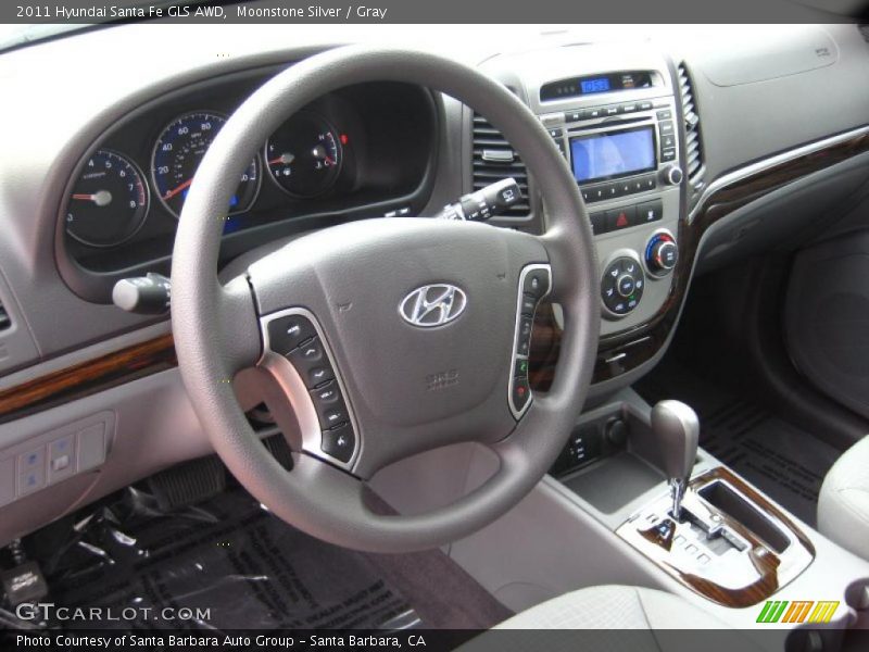  2011 Santa Fe GLS AWD Gray Interior