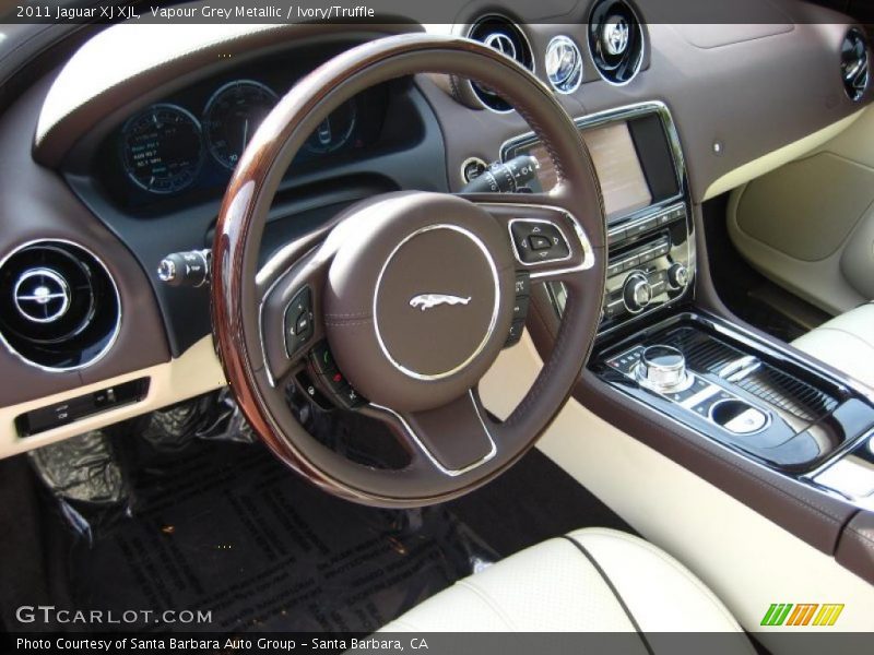 Vapour Grey Metallic / Ivory/Truffle 2011 Jaguar XJ XJL