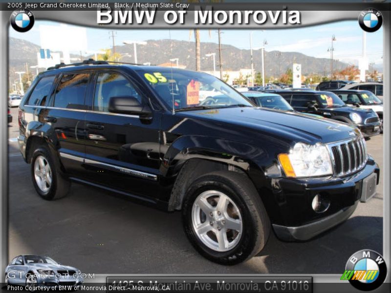 Black / Medium Slate Gray 2005 Jeep Grand Cherokee Limited