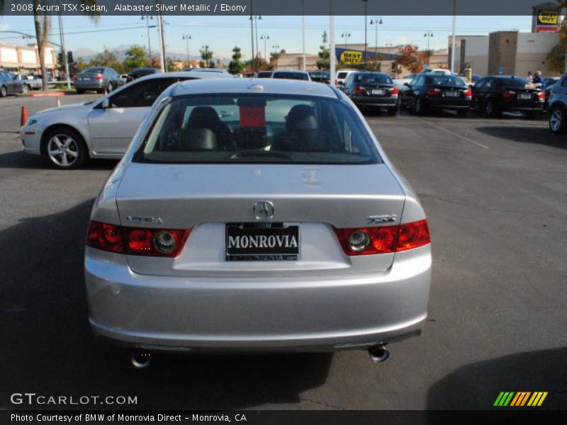 Alabaster Silver Metallic / Ebony 2008 Acura TSX Sedan