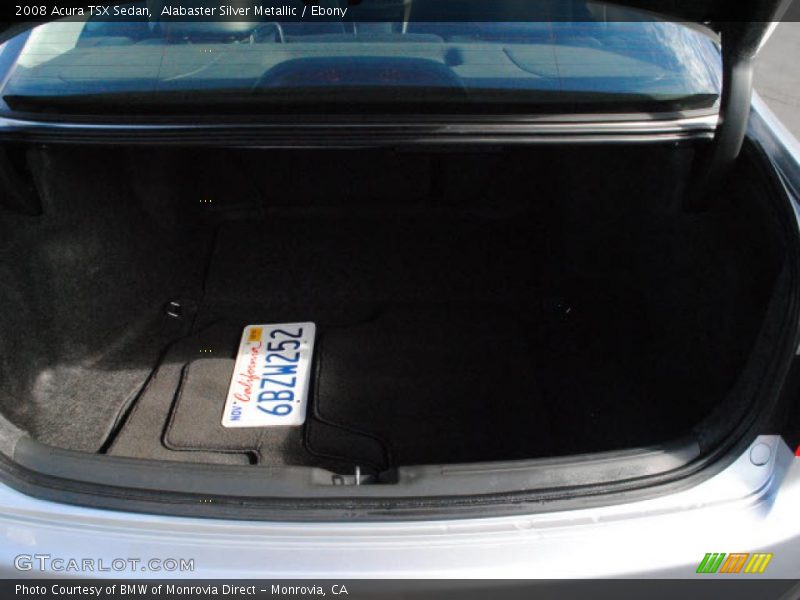 Alabaster Silver Metallic / Ebony 2008 Acura TSX Sedan