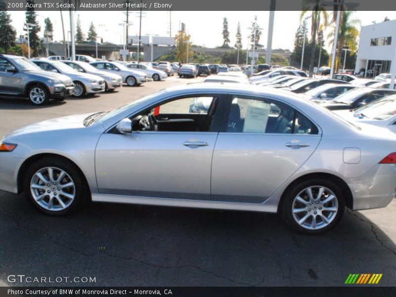 Alabaster Silver Metallic / Ebony 2008 Acura TSX Sedan