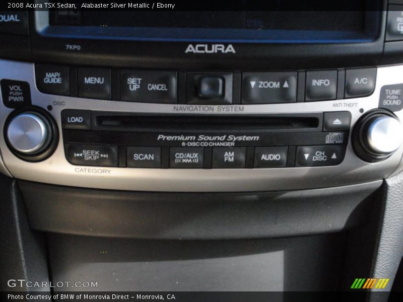 Alabaster Silver Metallic / Ebony 2008 Acura TSX Sedan