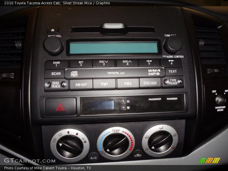 Controls of 2010 Tacoma Access Cab