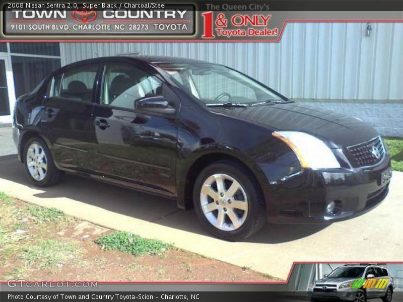 Super Black / Charcoal/Steel 2008 Nissan Sentra 2.0