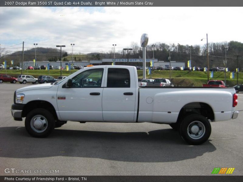 Bright White / Medium Slate Gray 2007 Dodge Ram 3500 ST Quad Cab 4x4 Dually