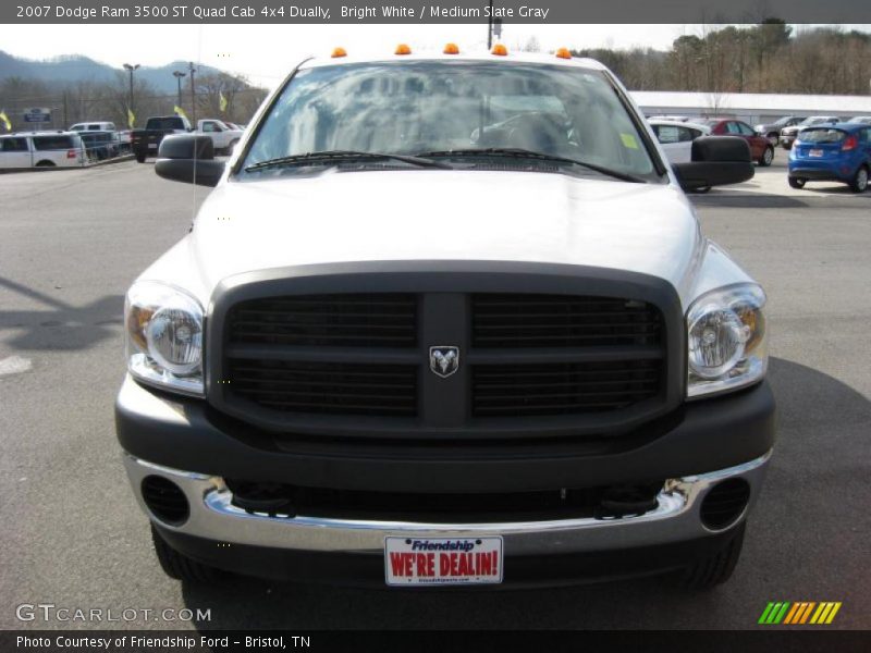 Bright White / Medium Slate Gray 2007 Dodge Ram 3500 ST Quad Cab 4x4 Dually