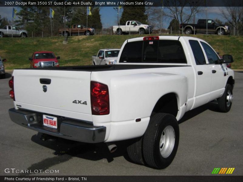 Bright White / Medium Slate Gray 2007 Dodge Ram 3500 ST Quad Cab 4x4 Dually