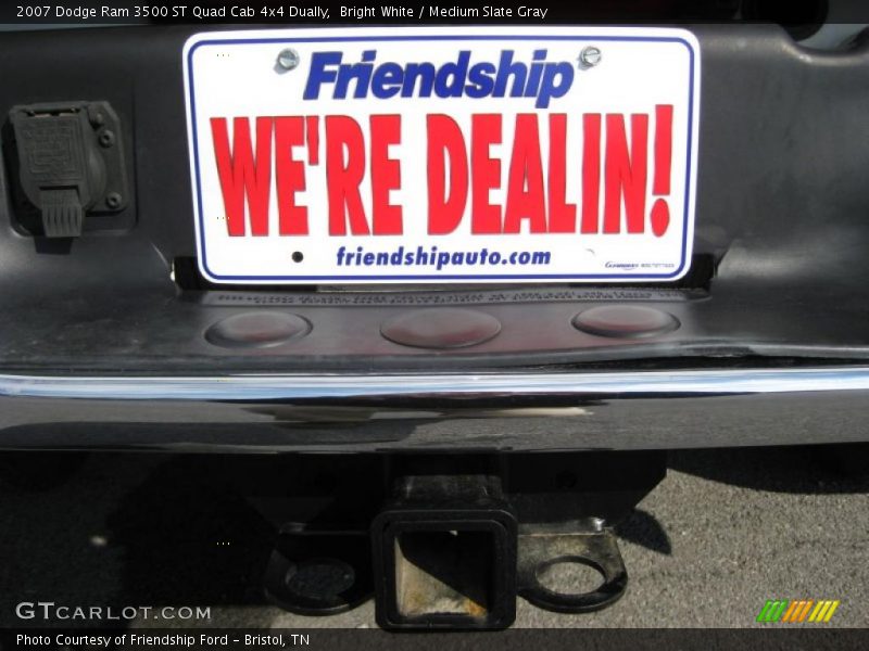 Bright White / Medium Slate Gray 2007 Dodge Ram 3500 ST Quad Cab 4x4 Dually