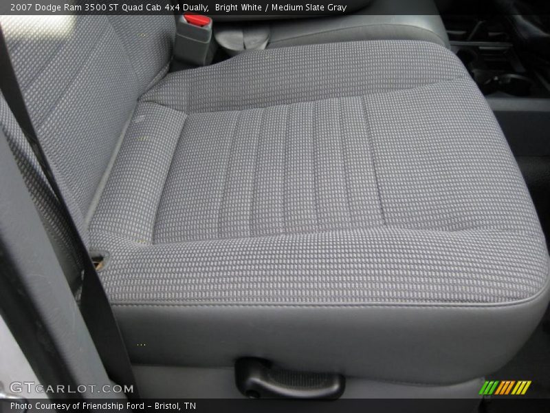 Bright White / Medium Slate Gray 2007 Dodge Ram 3500 ST Quad Cab 4x4 Dually