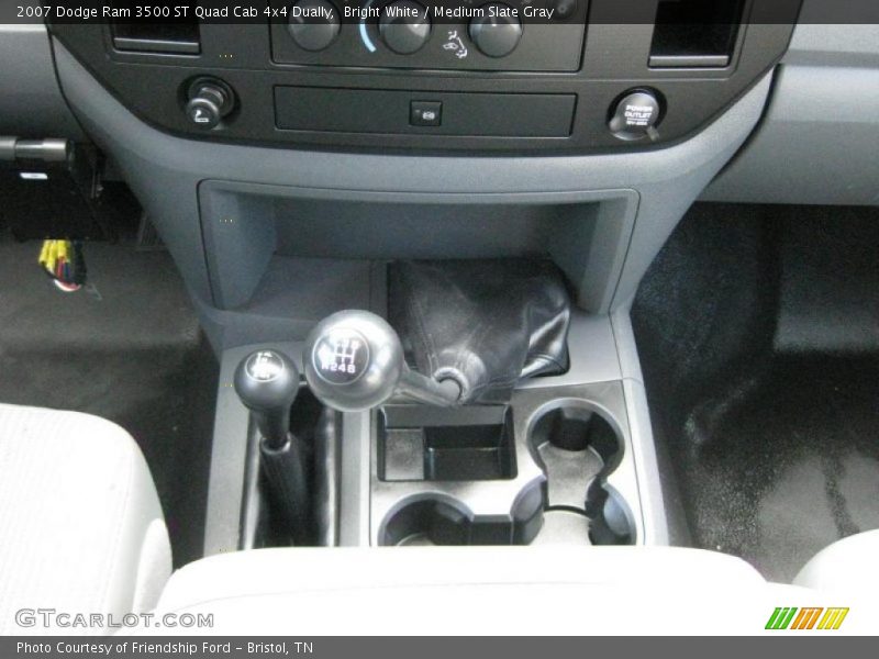 Bright White / Medium Slate Gray 2007 Dodge Ram 3500 ST Quad Cab 4x4 Dually