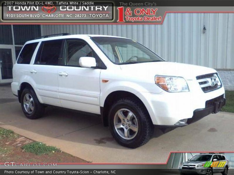 Taffeta White / Saddle 2007 Honda Pilot EX-L 4WD