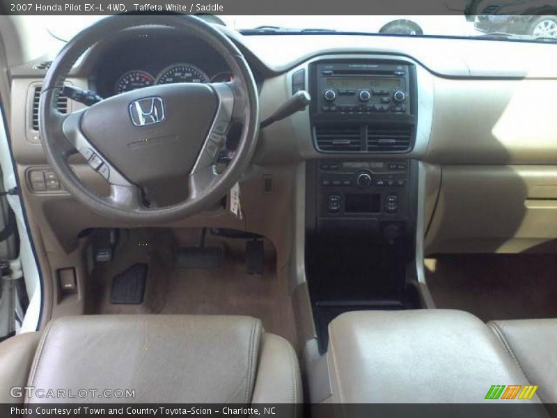 Taffeta White / Saddle 2007 Honda Pilot EX-L 4WD