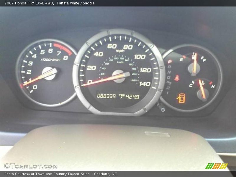 Taffeta White / Saddle 2007 Honda Pilot EX-L 4WD