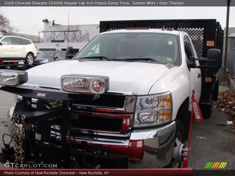 Summit White / Dark Titanium 2008 Chevrolet Silverado 3500HD Regular Cab 4x4 Chassis Dump Truck