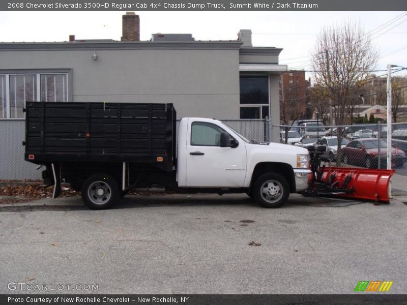 Summit White / Dark Titanium 2008 Chevrolet Silverado 3500HD Regular Cab 4x4 Chassis Dump Truck