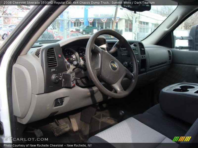 Summit White / Dark Titanium 2008 Chevrolet Silverado 3500HD Regular Cab 4x4 Chassis Dump Truck