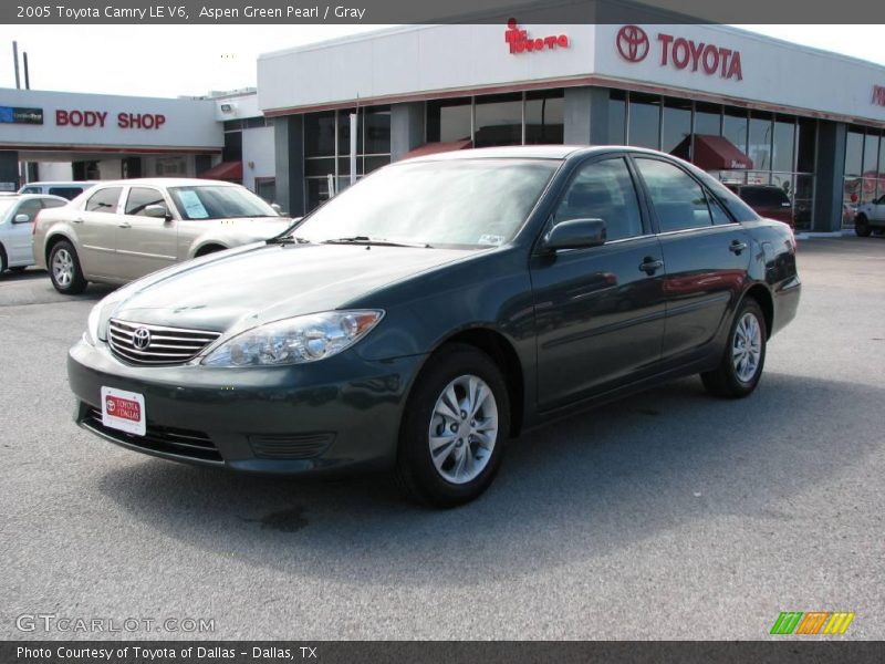 Aspen Green Pearl / Gray 2005 Toyota Camry LE V6