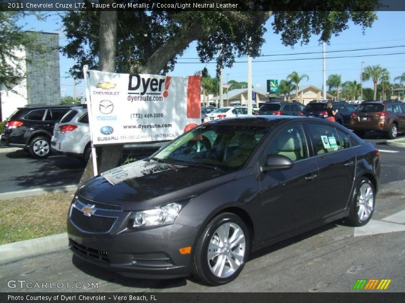 Taupe Gray Metallic / Cocoa/Light Neutral Leather 2011 Chevrolet Cruze LTZ