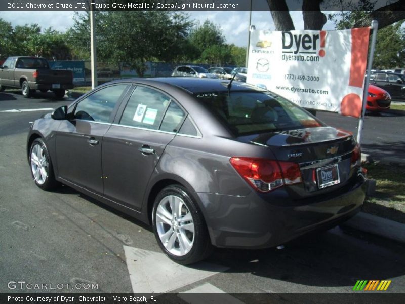 Taupe Gray Metallic / Cocoa/Light Neutral Leather 2011 Chevrolet Cruze LTZ