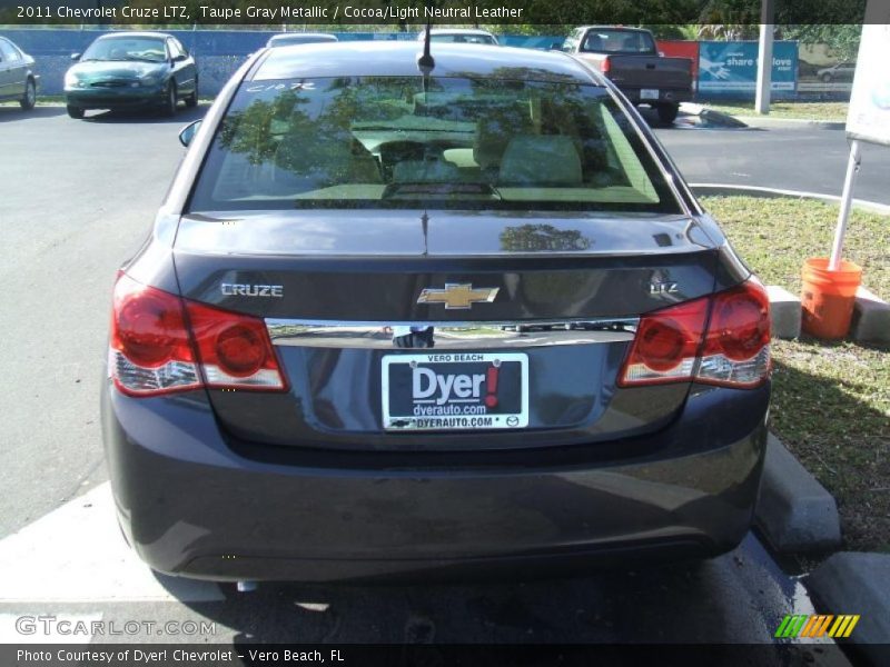 Taupe Gray Metallic / Cocoa/Light Neutral Leather 2011 Chevrolet Cruze LTZ