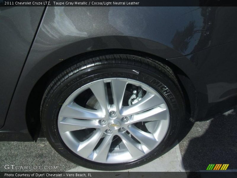 Taupe Gray Metallic / Cocoa/Light Neutral Leather 2011 Chevrolet Cruze LTZ