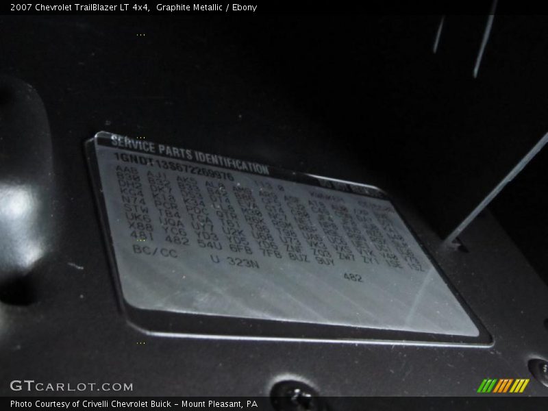 Graphite Metallic / Ebony 2007 Chevrolet TrailBlazer LT 4x4