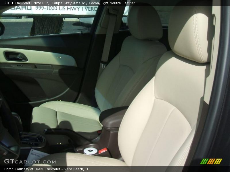 Taupe Gray Metallic / Cocoa/Light Neutral Leather 2011 Chevrolet Cruze LTZ