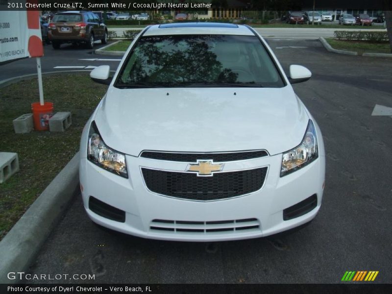 Summit White / Cocoa/Light Neutral Leather 2011 Chevrolet Cruze LTZ