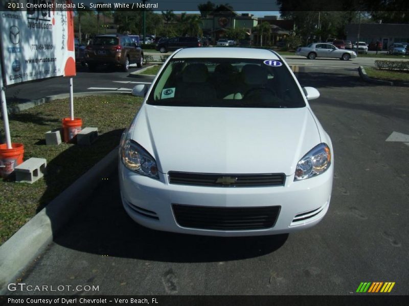 Summit White / Neutral 2011 Chevrolet Impala LS