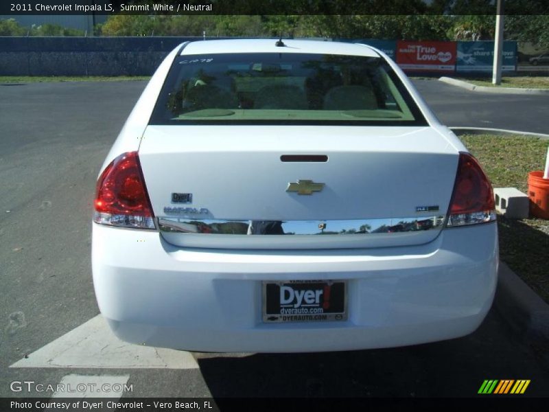 Summit White / Neutral 2011 Chevrolet Impala LS