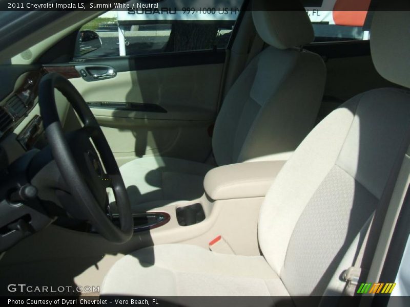 Summit White / Neutral 2011 Chevrolet Impala LS