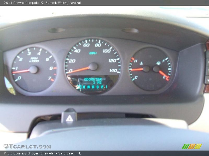 Summit White / Neutral 2011 Chevrolet Impala LS