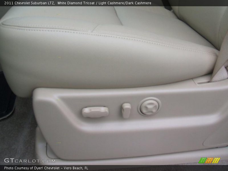 White Diamond Tricoat / Light Cashmere/Dark Cashmere 2011 Chevrolet Suburban LTZ
