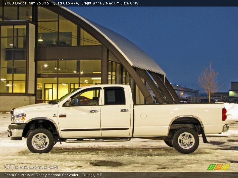 Bright White / Medium Slate Gray 2008 Dodge Ram 2500 ST Quad Cab 4x4