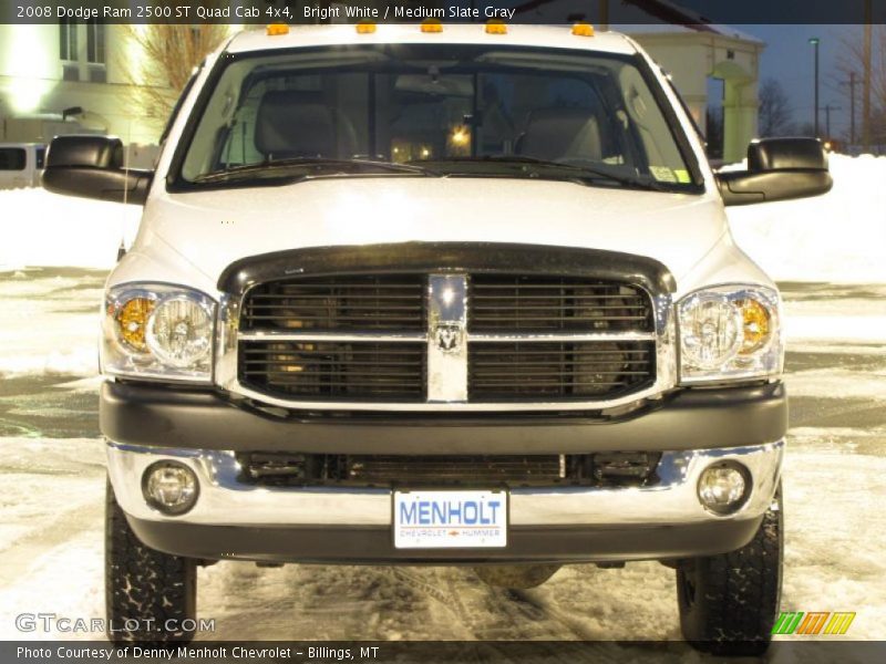 Bright White / Medium Slate Gray 2008 Dodge Ram 2500 ST Quad Cab 4x4