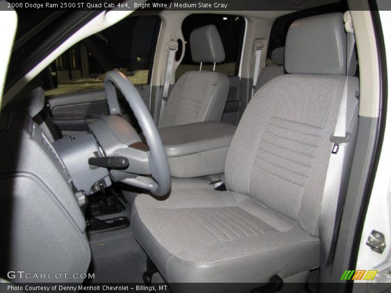 Bright White / Medium Slate Gray 2008 Dodge Ram 2500 ST Quad Cab 4x4