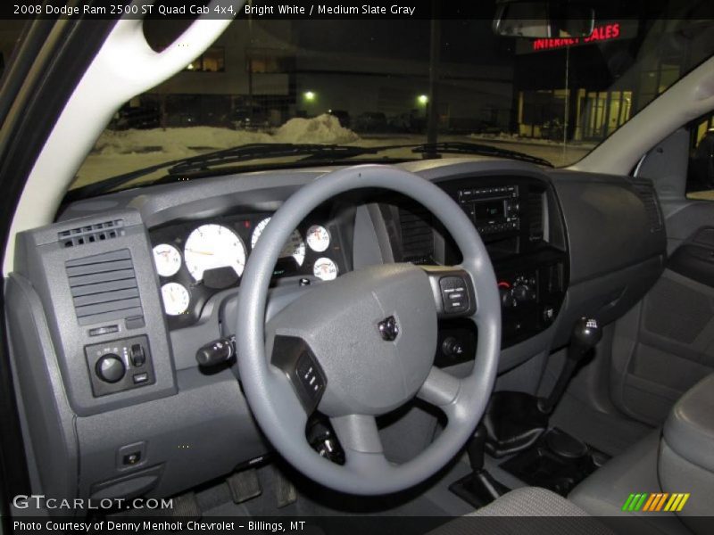 Bright White / Medium Slate Gray 2008 Dodge Ram 2500 ST Quad Cab 4x4