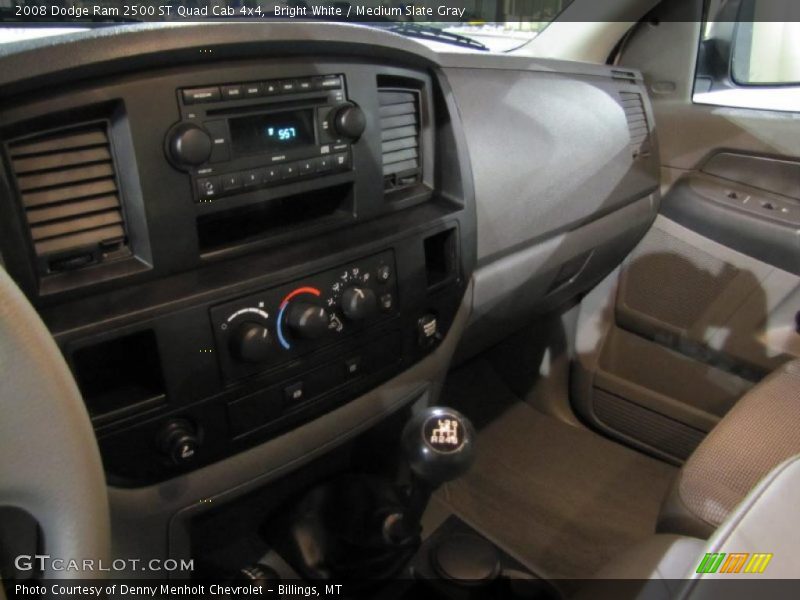 Bright White / Medium Slate Gray 2008 Dodge Ram 2500 ST Quad Cab 4x4
