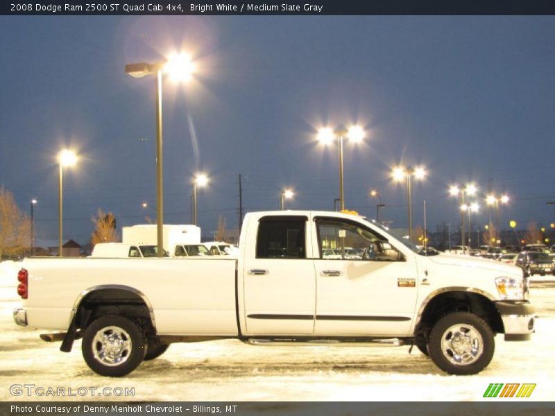Bright White / Medium Slate Gray 2008 Dodge Ram 2500 ST Quad Cab 4x4