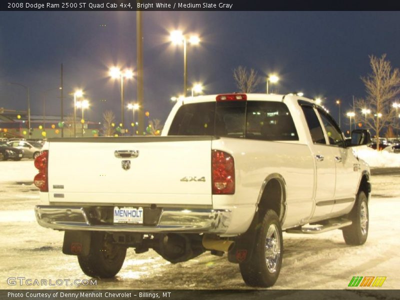 Bright White / Medium Slate Gray 2008 Dodge Ram 2500 ST Quad Cab 4x4