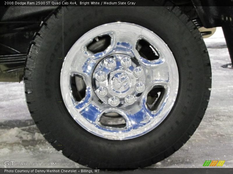 Bright White / Medium Slate Gray 2008 Dodge Ram 2500 ST Quad Cab 4x4
