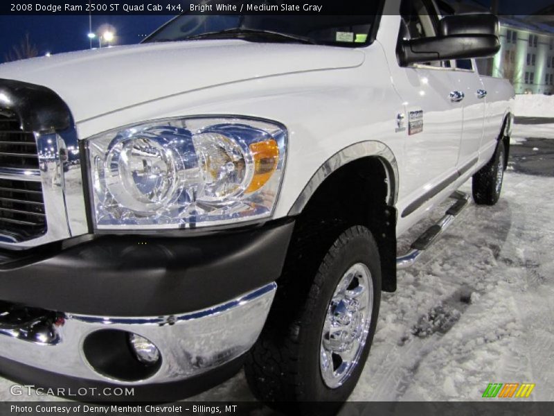 Bright White / Medium Slate Gray 2008 Dodge Ram 2500 ST Quad Cab 4x4