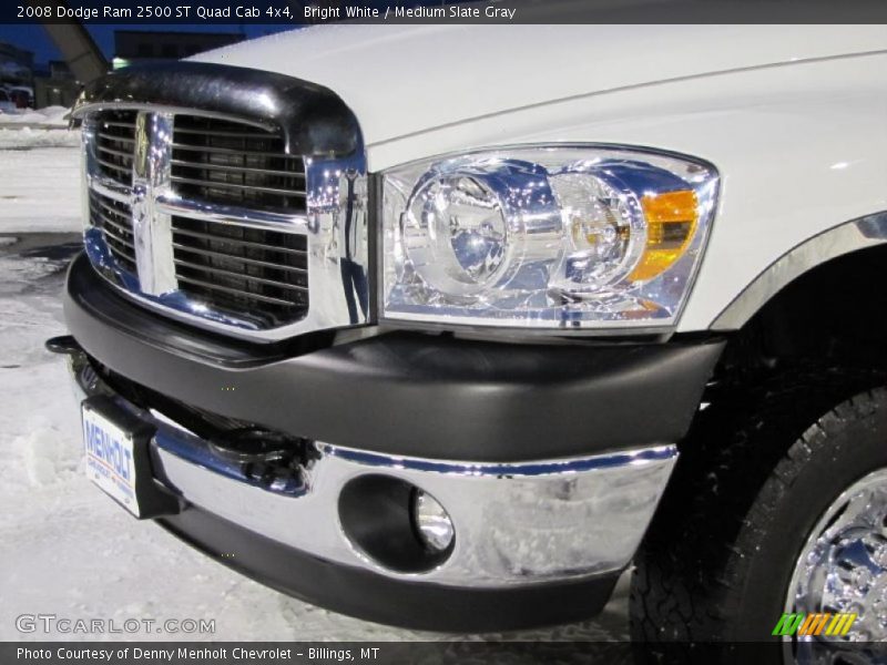Bright White / Medium Slate Gray 2008 Dodge Ram 2500 ST Quad Cab 4x4