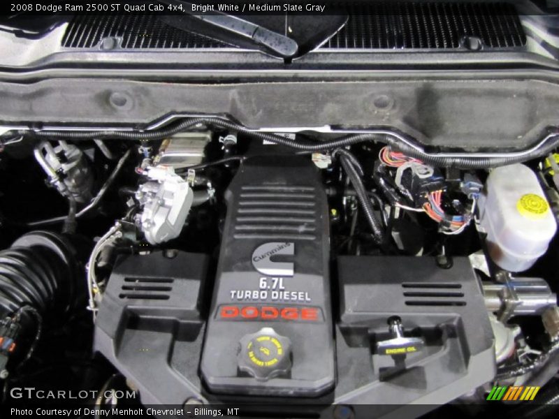 Bright White / Medium Slate Gray 2008 Dodge Ram 2500 ST Quad Cab 4x4