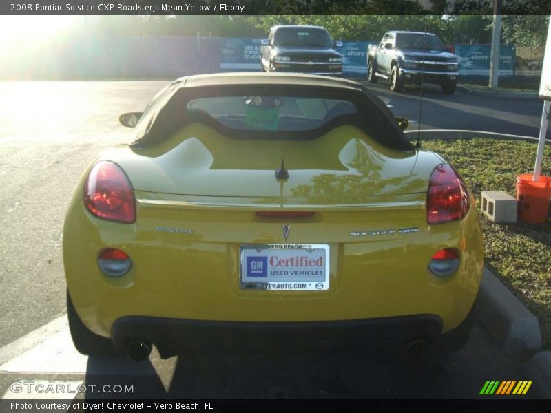 Mean Yellow / Ebony 2008 Pontiac Solstice GXP Roadster