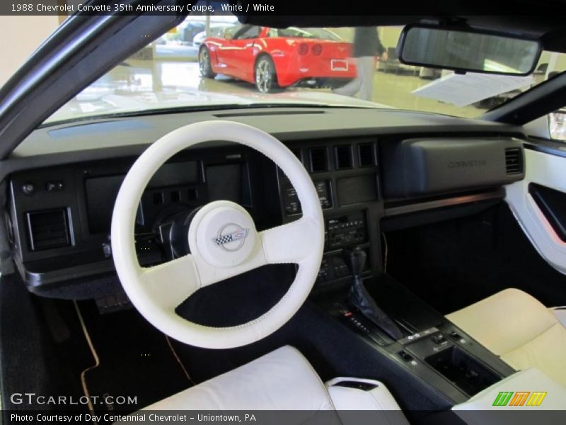 White Interior - 1988 Corvette 35th Anniversary Coupe 