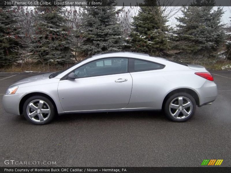 Liquid Silver Metallic / Ebony 2007 Pontiac G6 GT Coupe
