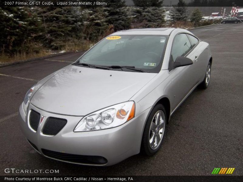 Liquid Silver Metallic / Ebony 2007 Pontiac G6 GT Coupe