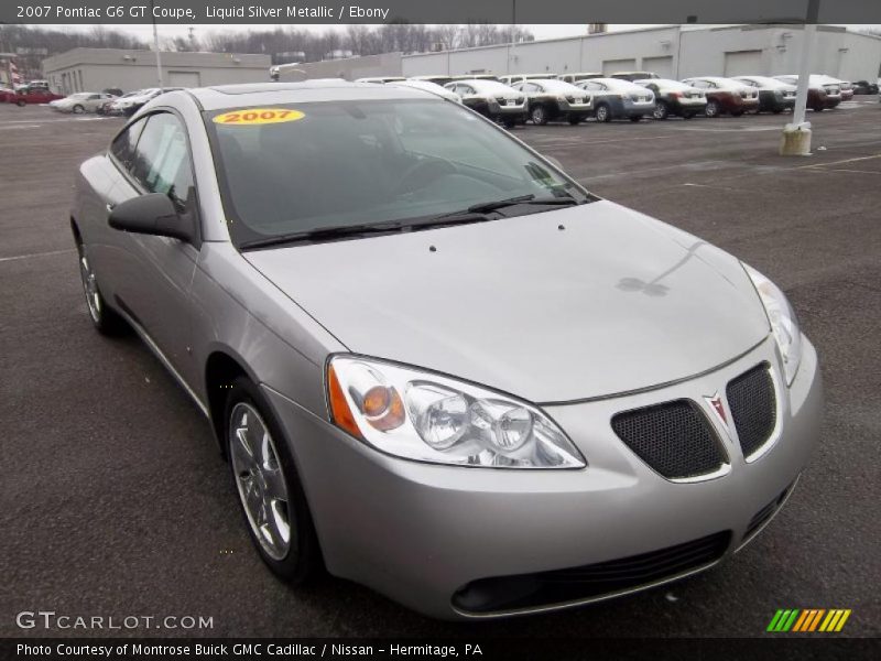 Liquid Silver Metallic / Ebony 2007 Pontiac G6 GT Coupe